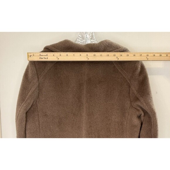 Cole Haan Women’s Wool Blend Coat 10 Brown Alpaca Blend Lined Mid Length Jacket - Picture 6 of 16